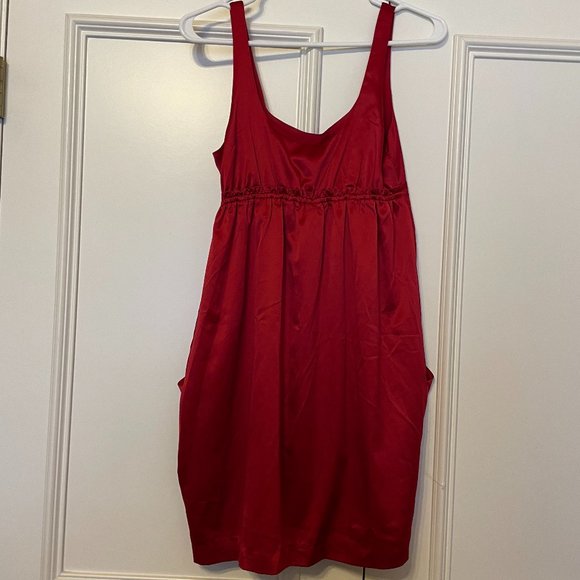BCBGeneration Red Tank Dress with Pockets - Picture 2 of 6